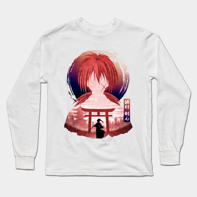 Minimalist Silhouette Kenshin Long Sleeve T-Shirt by saufahaqqi